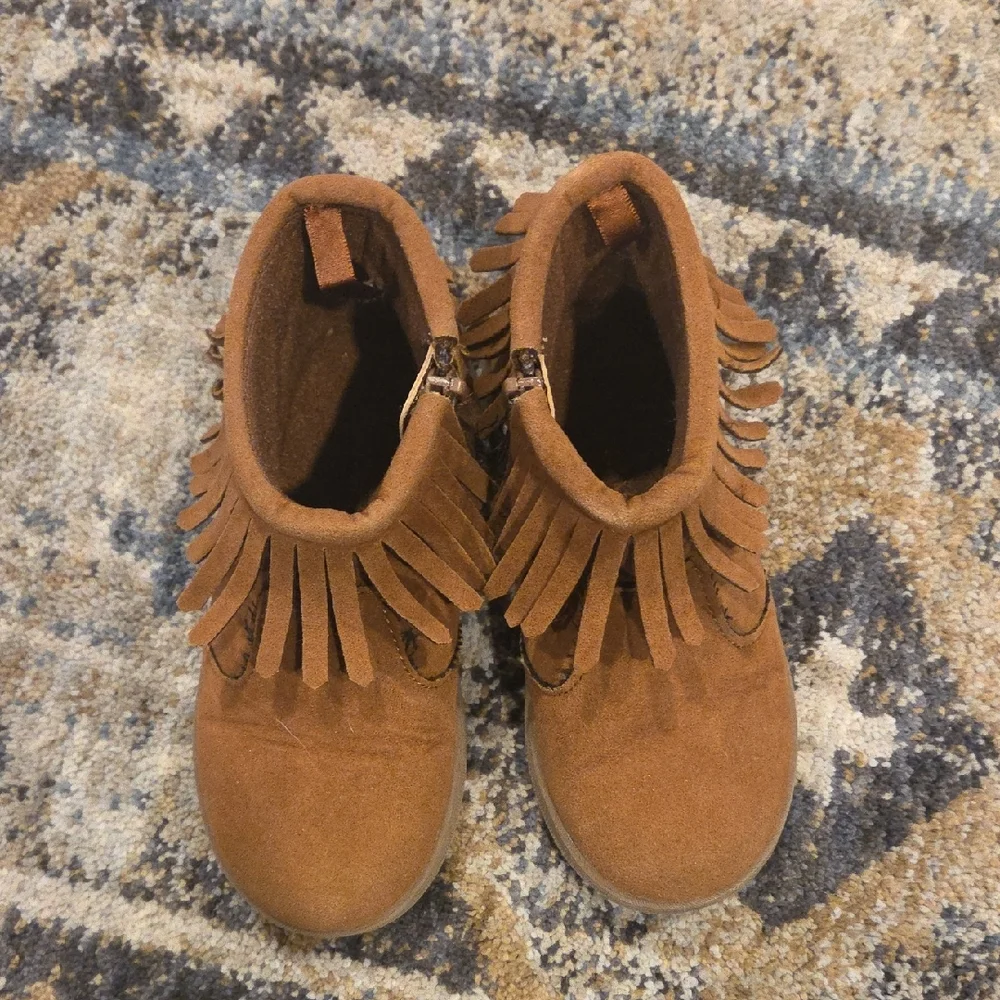 Carter's Tan Fringe Moccasin Bootie
